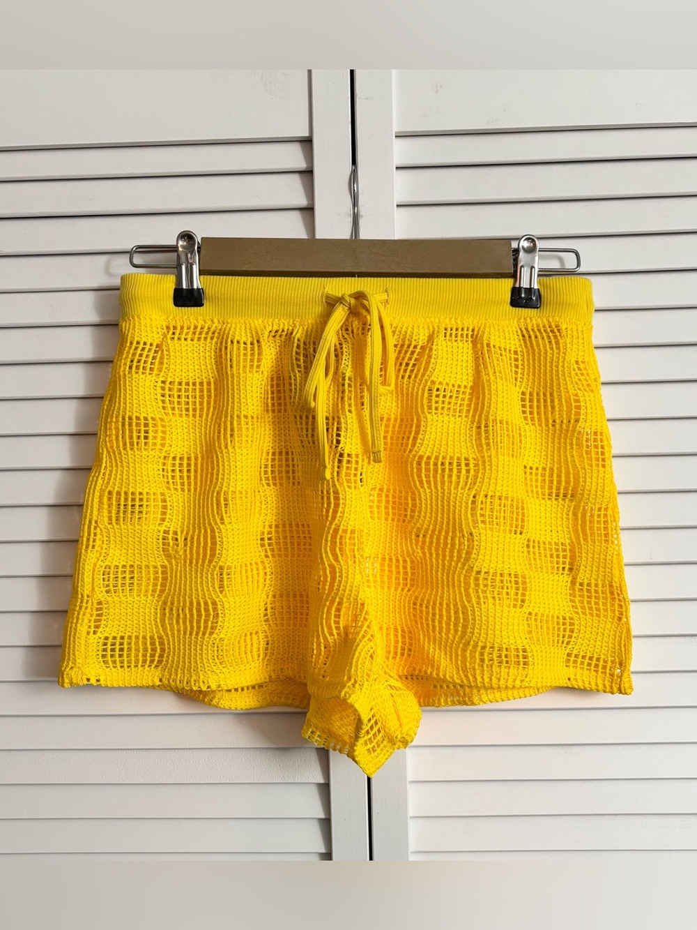 Wild Fable Women’s Yellow Knit Drawstring Cover Up Shorts, Size: Small(4/6), NWT